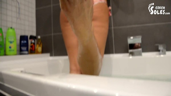 Czech Soles - Stepsister's Feet In Bath (Satin Bloom Feet, Foot Play, Foot Teasing, Small Feet, H...