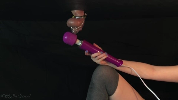 KittyBeGood - Chastity Milking Table Teasing, Footjob & Big Cumshot