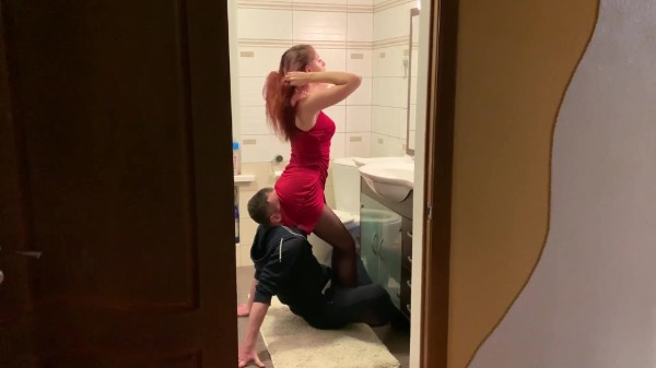 Petite Princess FemDom - Mistress Sofi In Red Dress Use Chair Slave - Ignore Facesitting Femdom