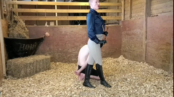 Madam M - Sadistic Stables Sack Smashing extreme ballbusting and cropping punishment
